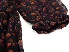 Creamie kjole flower dobby black